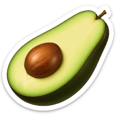avocado with pit visible sticker
