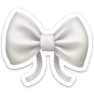 Dainty white bow ￼ sticker