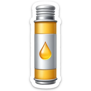 a white color oil paint tube sticker