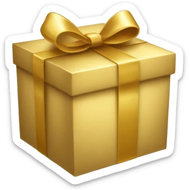 Golden Giftbox. sticker