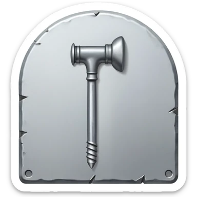 wall nail with flattened head and bent shaft, looks hammered sticker