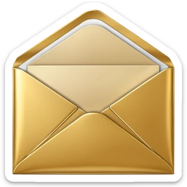 create a emvelope for dm us message in golden colour but make it clear that it is an envelope sticker