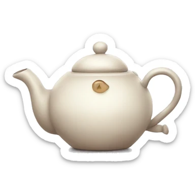 teapot with tea cozy sticker