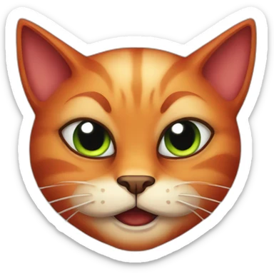 devilish cat sticker