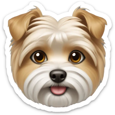 morkie brown small cute sticker