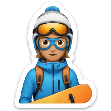 snowboarder carving sticker