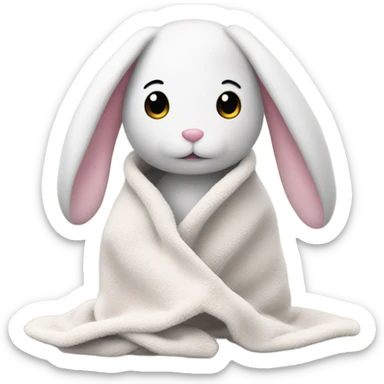 bunny security blanket  sticker