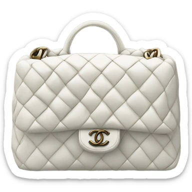 Tweed white chanel bag  sticker