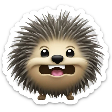 porcupine winking sticker