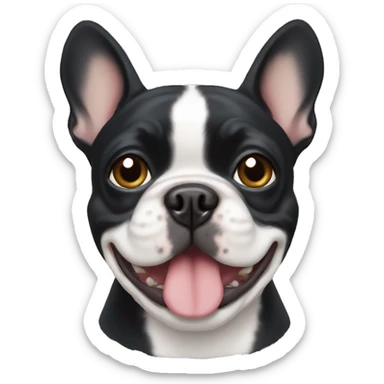 black frenchie sticker