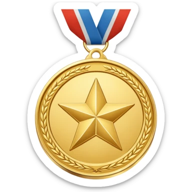 Médaille du courage Cerballiance version cartoon sticker