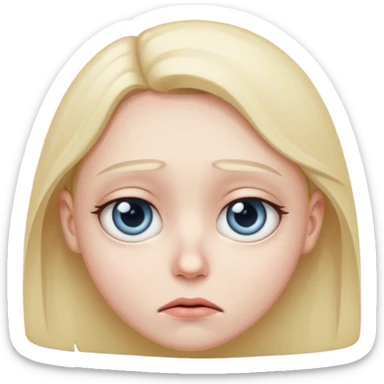 A sad face but mesmerizing  sticker
