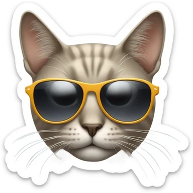 Cat with sunglasses sticker