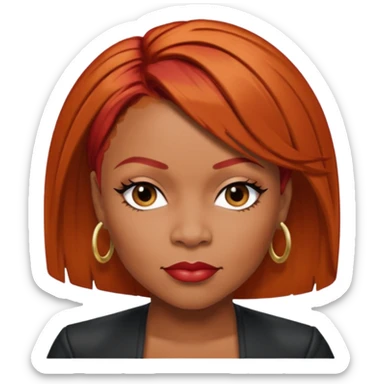 Tionne T-Boz Watkins with short red hair sticker