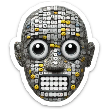 Calculator man sticker