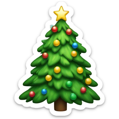 Christmas tree sticker