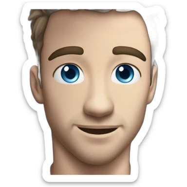 man, blue eyes, 30 year old, caucasian, black hair, blazer, t-shirt, good looking sticker