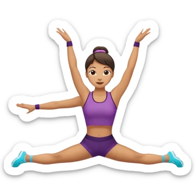 Woman doing the splits sticker
