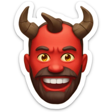 satan in sauna sticker