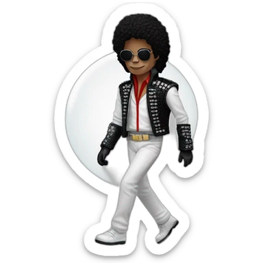 Michael Jackson Moon Walker sticker