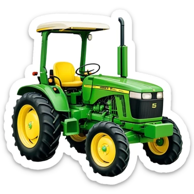 Tractor - John Deere 5055E (Model Year: 2021) (Iconic colour: Green with yellow) sticker