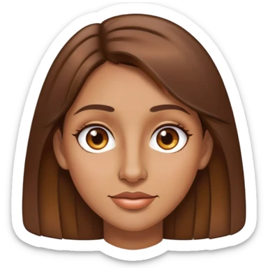 A woman with brown hair and high lights a big nose and brown eyes and she looks like my mom sticker