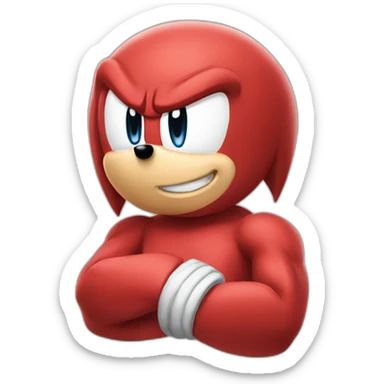 Knuckles from sonic sticker