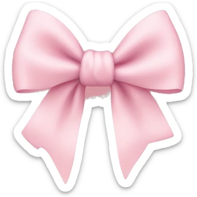light pink bow on light pink bow sticker