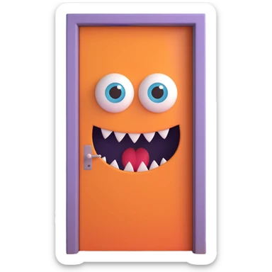 The door to my monster room sticker