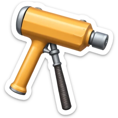 Pneumatic hammer swinging and dust particles sticker