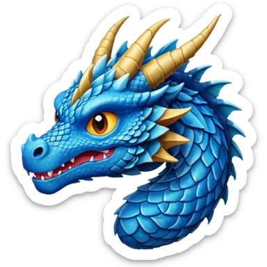 dragon bleu sticker