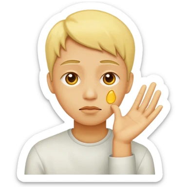 Tête jaune, soupire sticker
