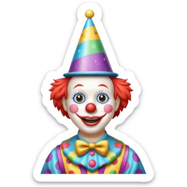Clown on New Year’s Eve 2026 standing up  sticker