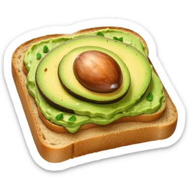 avocado toast no seed  sticker