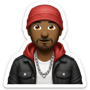 gangster with bandana sticker