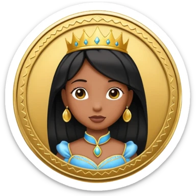 Black Brat Princess Coin sticker