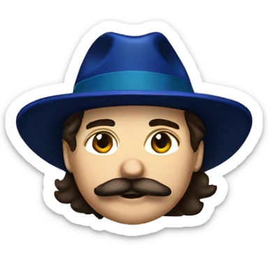 handsome brunette vancouver Canucks fan with moustache and hat sticker