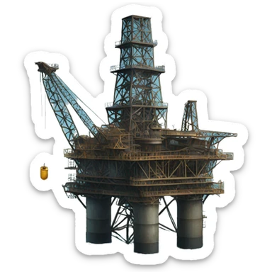 old oil rig sticker