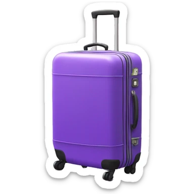 3d luggage purple sticker