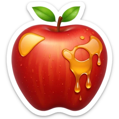 salt and honey on apple sticker
