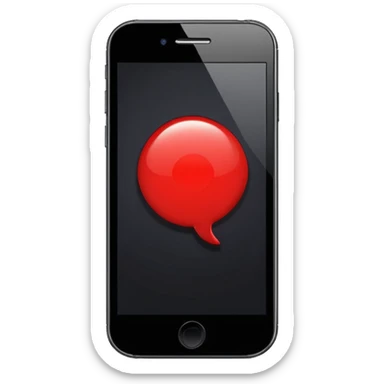 smartphone with a notification bubble sticker