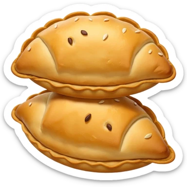 golden empanada sticker