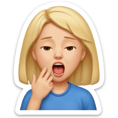 girl wake up sticker