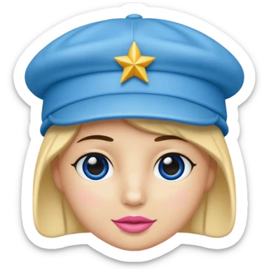 Un Sonny Ángel con gorrito azul sticker