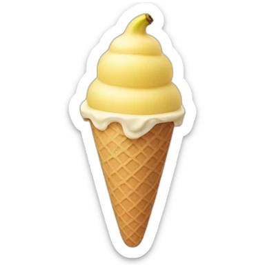 banana ice cream sticker