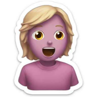 Alguien lanzando macetero sticker