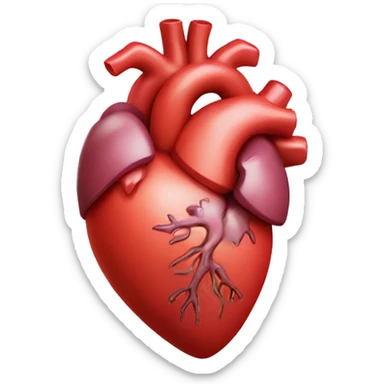 An anatomical heart in HD quality  sticker