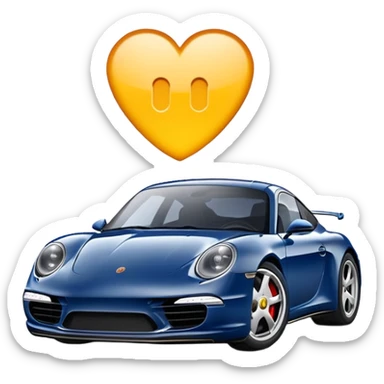 Navy blue porsche  sticker
