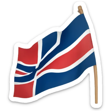 Norwegian Flag Emoji With Darker Red And Blue sticker