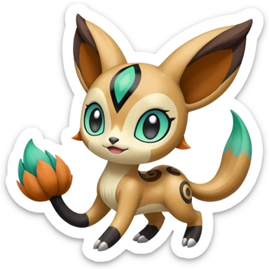 Meloetta-Lombax-Pokémon-Fakémon-creature sticker